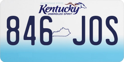KY license plate 846JOS