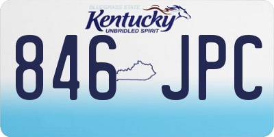 KY license plate 846JPC
