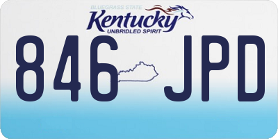 KY license plate 846JPD