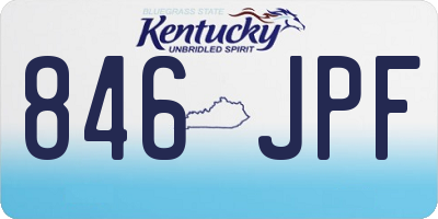 KY license plate 846JPF