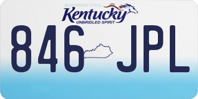 KY license plate 846JPL