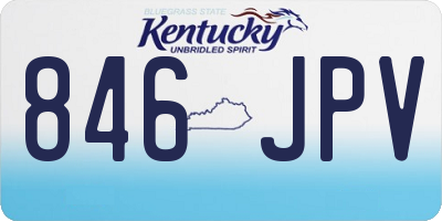KY license plate 846JPV
