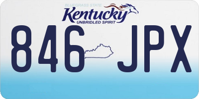 KY license plate 846JPX