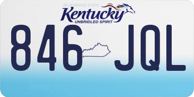 KY license plate 846JQL