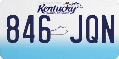 KY license plate 846JQN