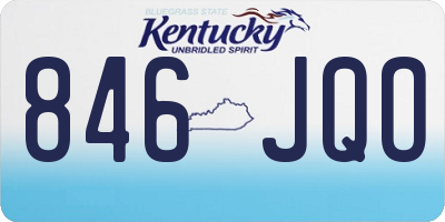 KY license plate 846JQO