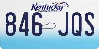 KY license plate 846JQS