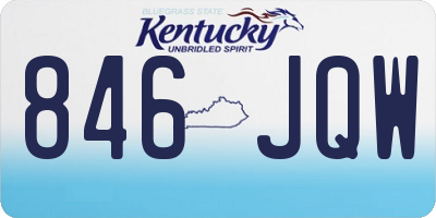 KY license plate 846JQW