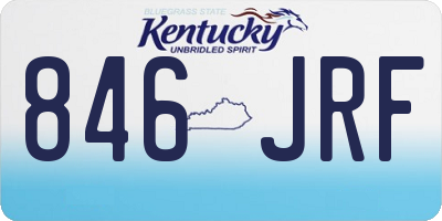 KY license plate 846JRF