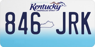 KY license plate 846JRK