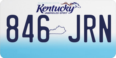 KY license plate 846JRN