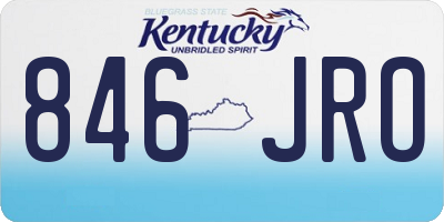 KY license plate 846JRO