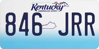 KY license plate 846JRR
