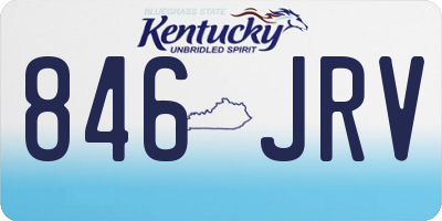 KY license plate 846JRV