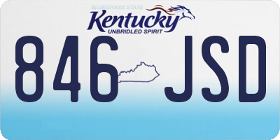 KY license plate 846JSD