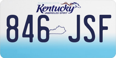 KY license plate 846JSF