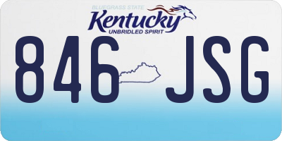 KY license plate 846JSG