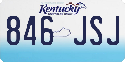 KY license plate 846JSJ