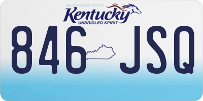 KY license plate 846JSQ