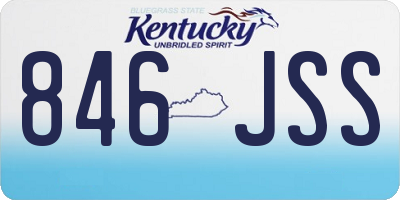 KY license plate 846JSS