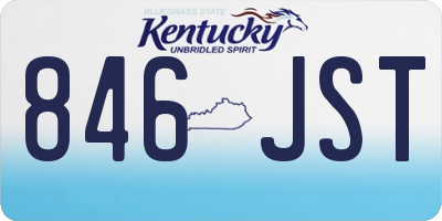 KY license plate 846JST
