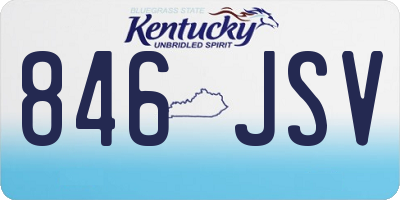 KY license plate 846JSV