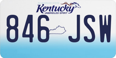 KY license plate 846JSW
