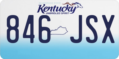 KY license plate 846JSX