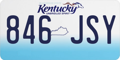 KY license plate 846JSY
