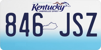 KY license plate 846JSZ
