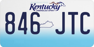 KY license plate 846JTC