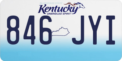 KY license plate 846JYI
