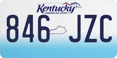 KY license plate 846JZC