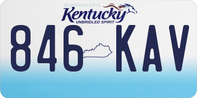KY license plate 846KAV