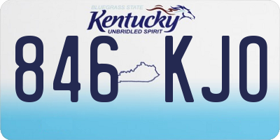 KY license plate 846KJO
