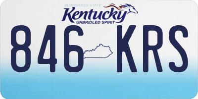 KY license plate 846KRS