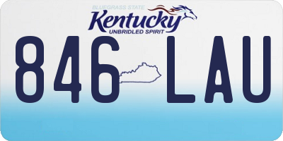 KY license plate 846LAU