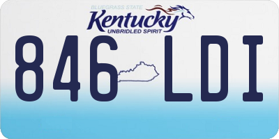 KY license plate 846LDI