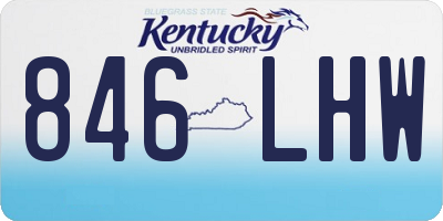KY license plate 846LHW
