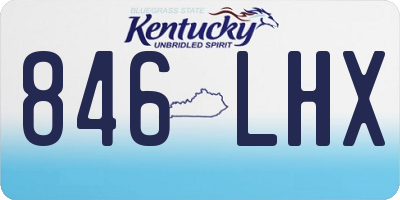 KY license plate 846LHX