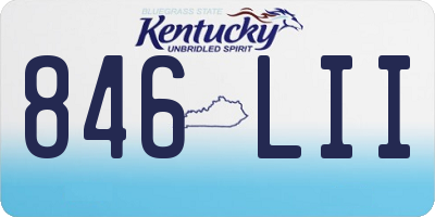 KY license plate 846LII