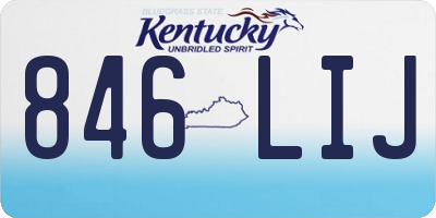 KY license plate 846LIJ