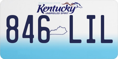 KY license plate 846LIL