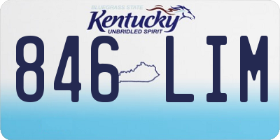 KY license plate 846LIM