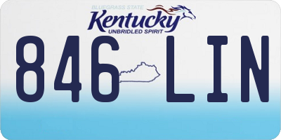 KY license plate 846LIN