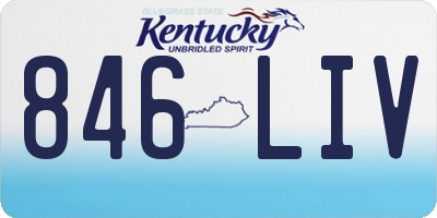KY license plate 846LIV