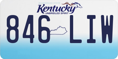 KY license plate 846LIW