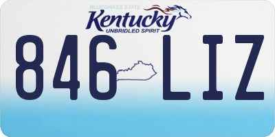 KY license plate 846LIZ