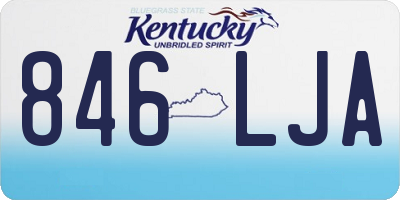 KY license plate 846LJA