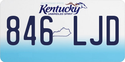 KY license plate 846LJD